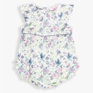 Ruffle Butts Waterfall Bubble Romper Woven Hello Spring Sleeveless 18-24 months